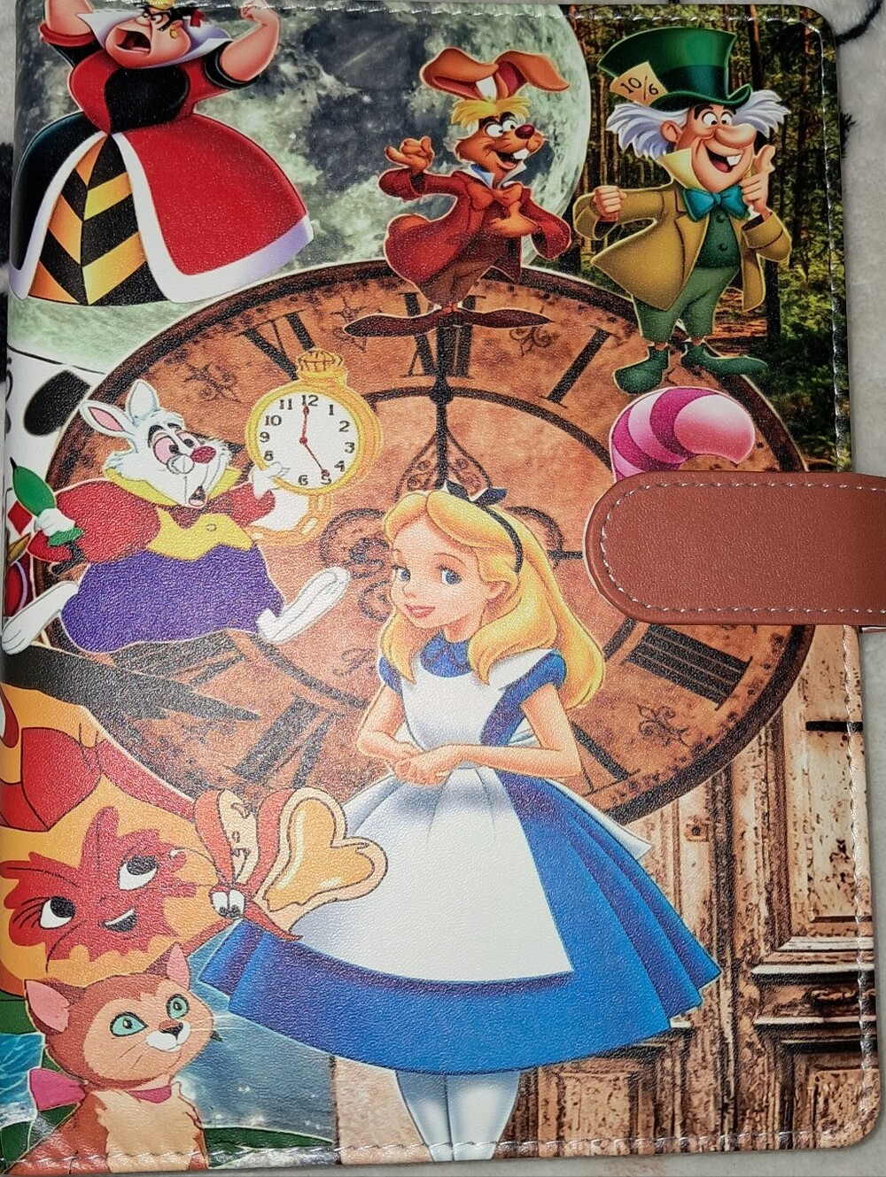 New! A5 Alice In Wonderland Binder With Bookmark, Divider And Paper